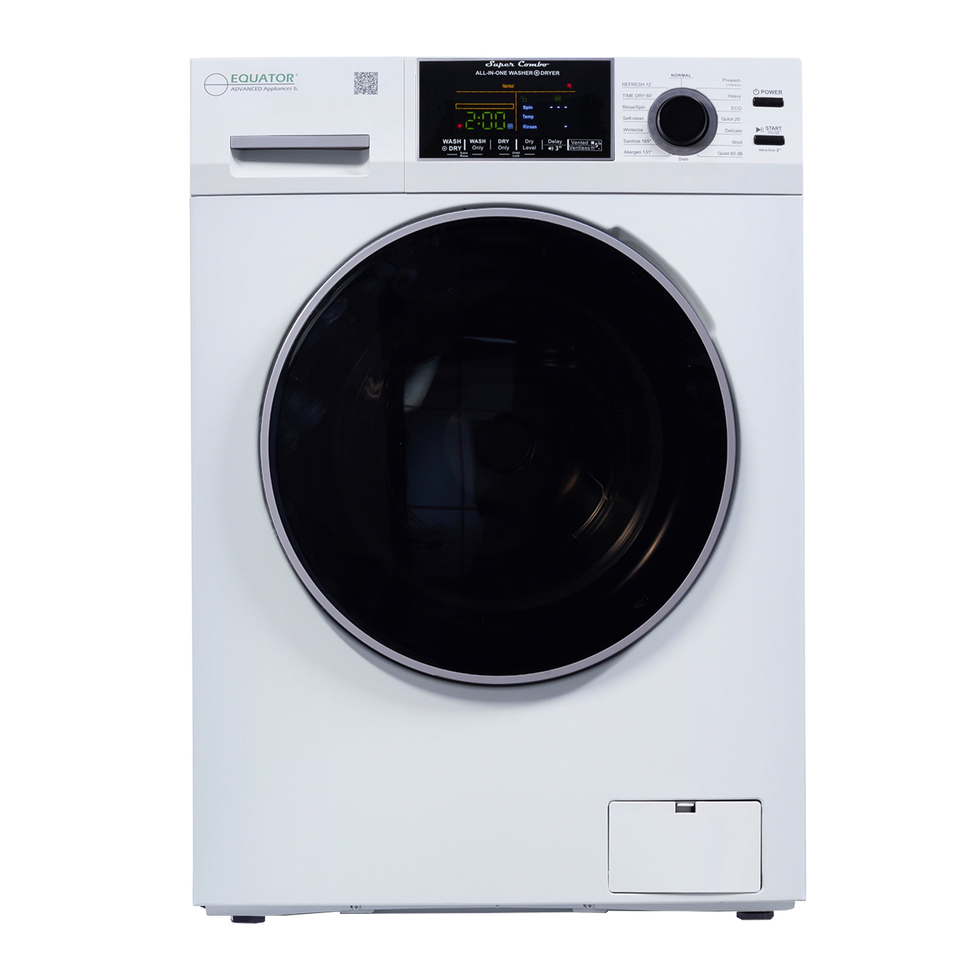 White 36" Electric Smart Combo Washer Dryer