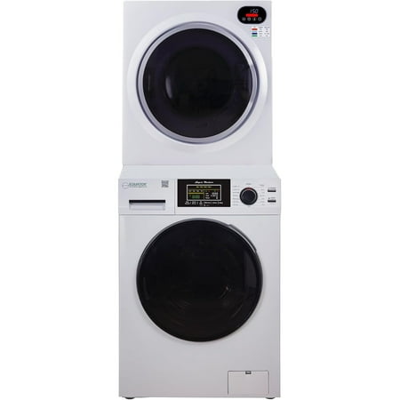 Equator Advanced Appliances Stackable Washer Dryer Set - 13 lbs Washer & 3.5 cf Vented Dryer - Compact Laundry