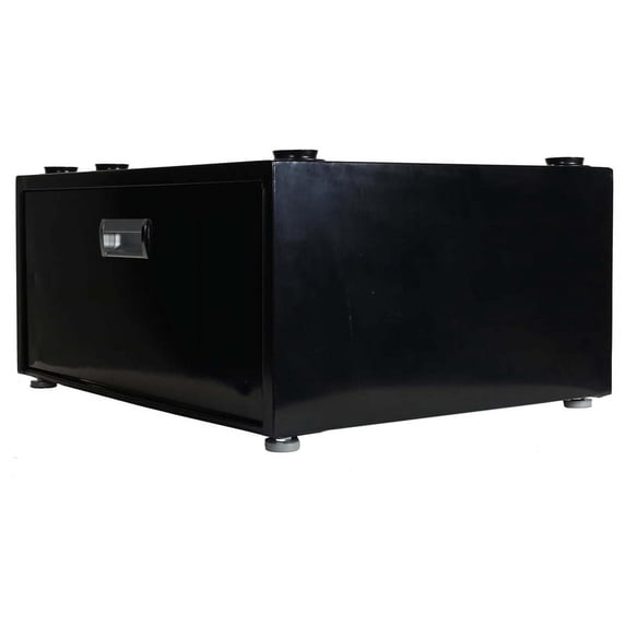 Equator Laundry Pedestal with Drawer in Black