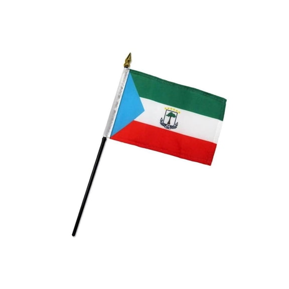 Equatorial Guinea 4x6in Stick Flag