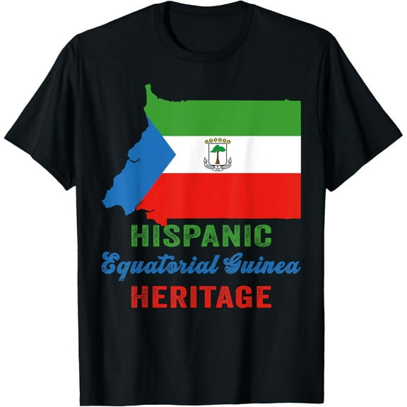 Equatorial Guinea Flag Hispanic Heritage Month For Men Women T-Shirt