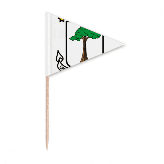 Equatorial Guinea National Emblem Toothpick Triangle Cupcake Toppers Flag