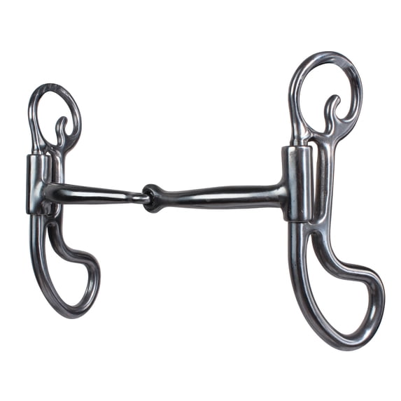 Professional's Choice Equisential Teardrop Bit - 5" Mouth, Alloy Steel, Weighted Teardrop Cheek Smooth Snaffle