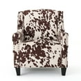thumbnail image 1 of Equestria Studded New Velvet Club Chair, Milk Cow Print, 1 of 6