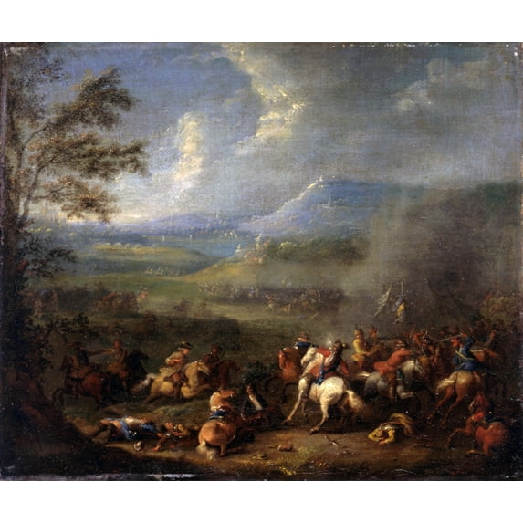 Equestrian Battle Poster Print (24 x 18)