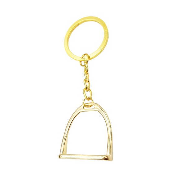 Equestrian Charm Keychain Stirrup Key Pendant with Snaffle Bit Designs Alloy Texture Key Rings Suitable for Horse Lovers