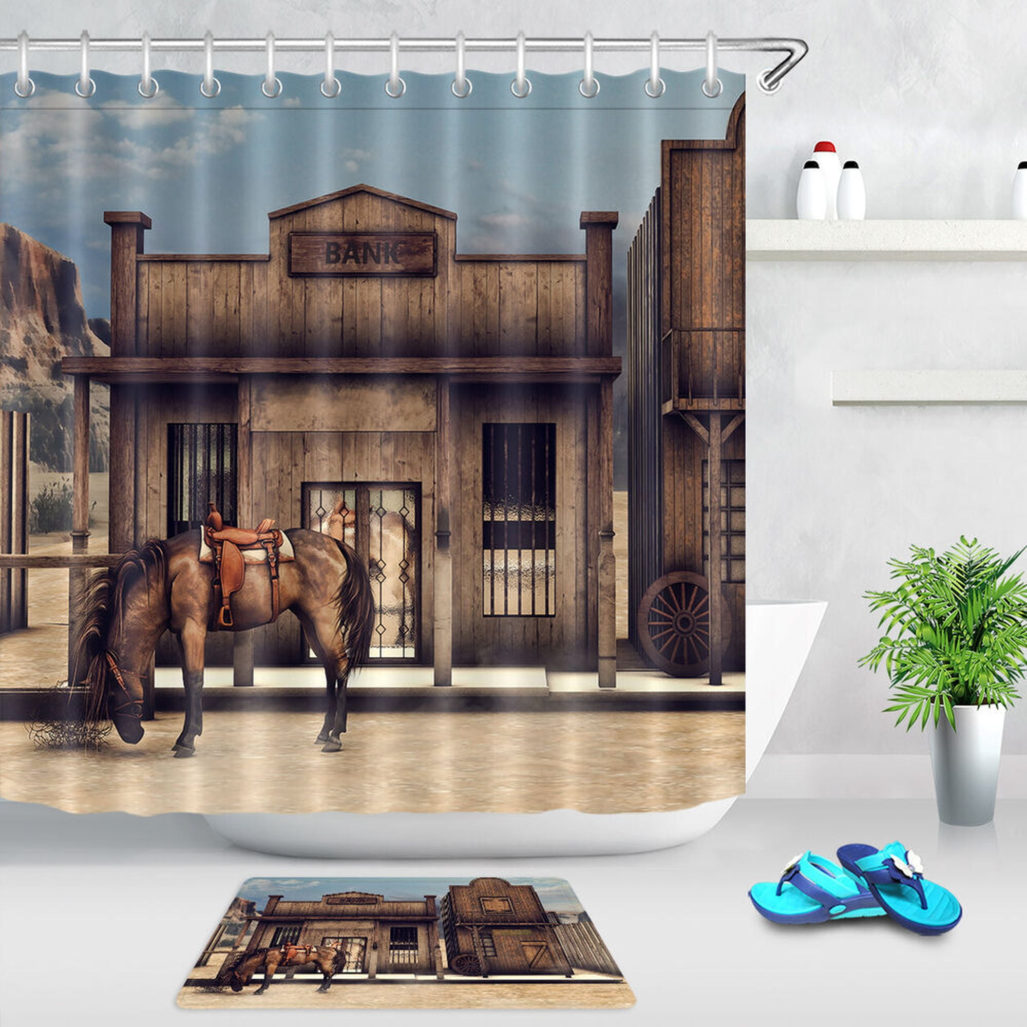 Equestrian Forest Shower Curtain - Walmart.com