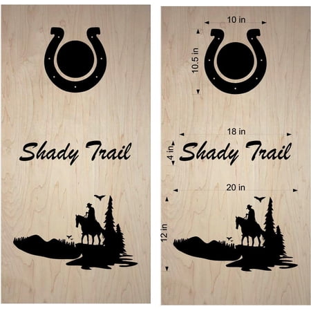 Equestrian Horse Cornhole Board Vinyl Decal Sticker