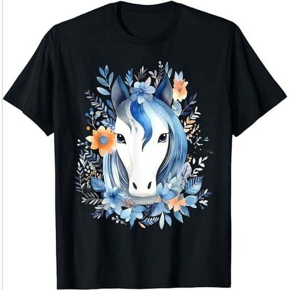 Equestrian Horse Portrait Horseback Riding Women’s Graphic Shirt