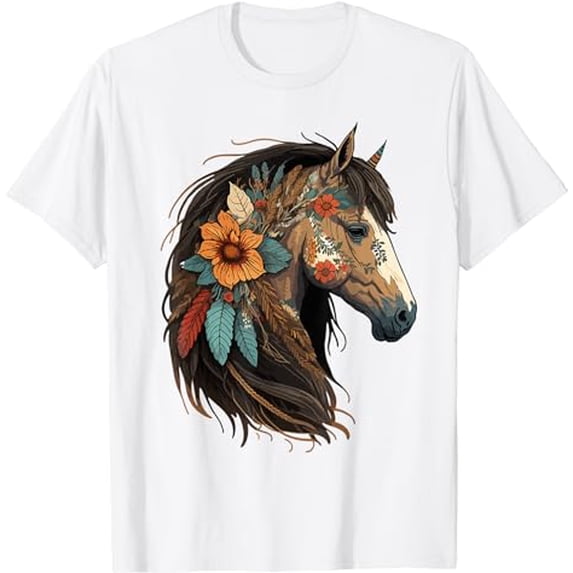 Equestrian Horse Portrait Western CowGirl Horseback Riding T-Shirt