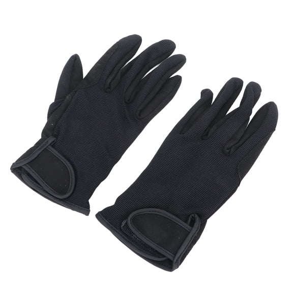 Equestrian Horse Riding Gloves Non Slip Touchscreen Black Outdoor Riding Gear Unisex L/XL (9.06 x 4.72 in / 23 x 12 cm)