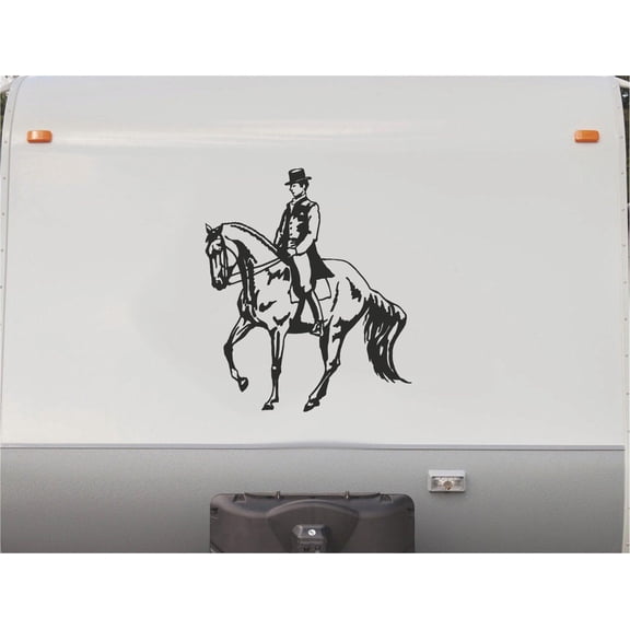 Equestrian Horse Trailer Vinyl Decals Enclosed Trailer Stickers Graphics Mural 239