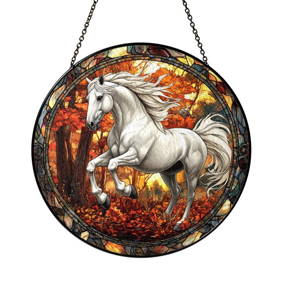 Equestrian Horse Window Hanging – Decorative Glass Art