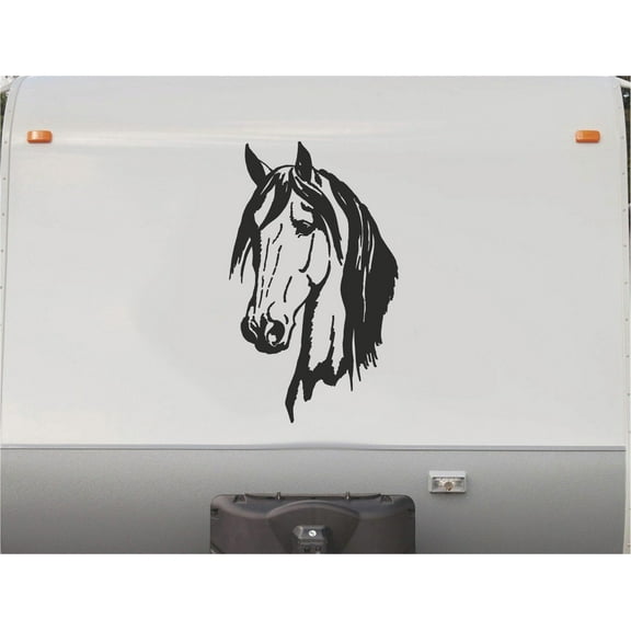Equestrian Horseback Riding Horse Trailer Vinyl Decals Enclosed Trailer Stickers Graphics Mural 220