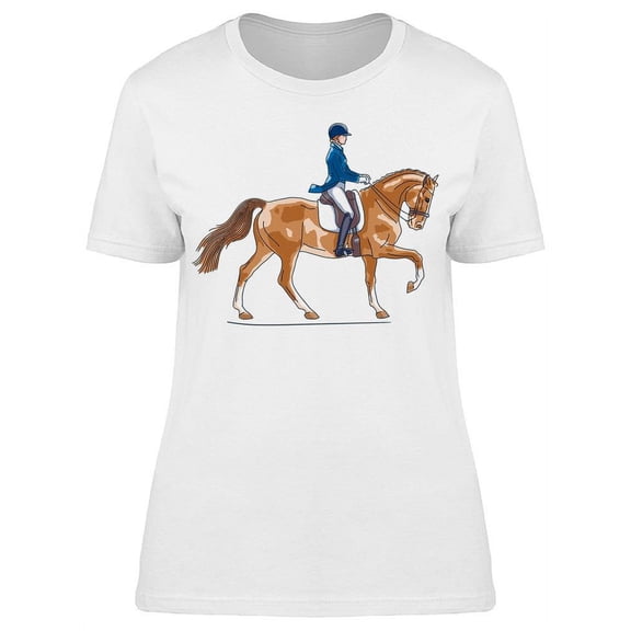 Equestrian, Man Riding Horse T-Shirt Women -Image by Shutterstock, Female Medium