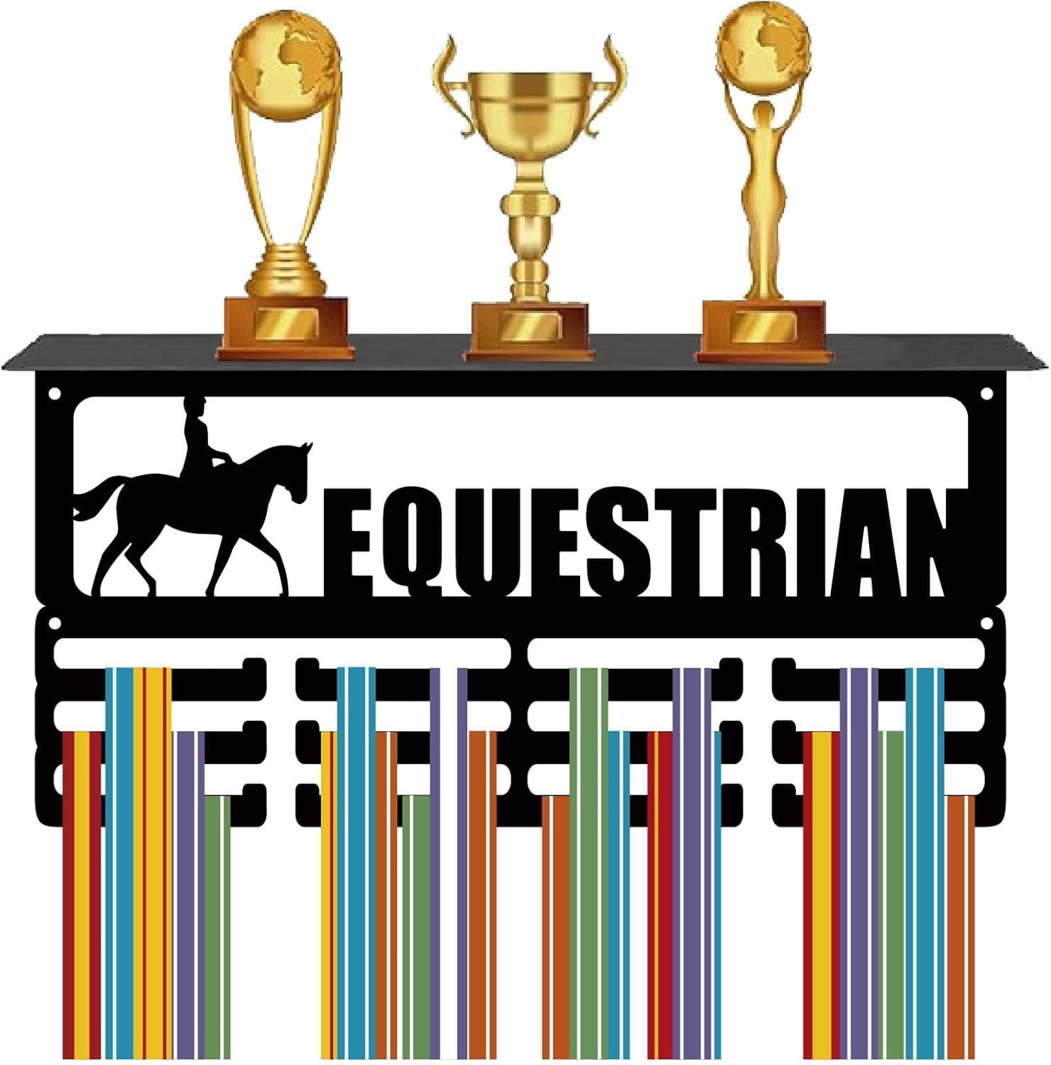 Equestrian Medal Hanger Trophy Shelf Medal Display Stand Iron Awards ...