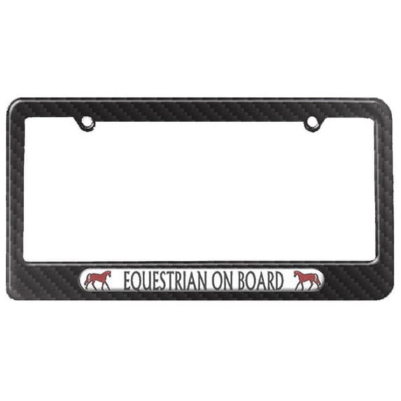 Equestrian On Board - Horses License Plate Frame