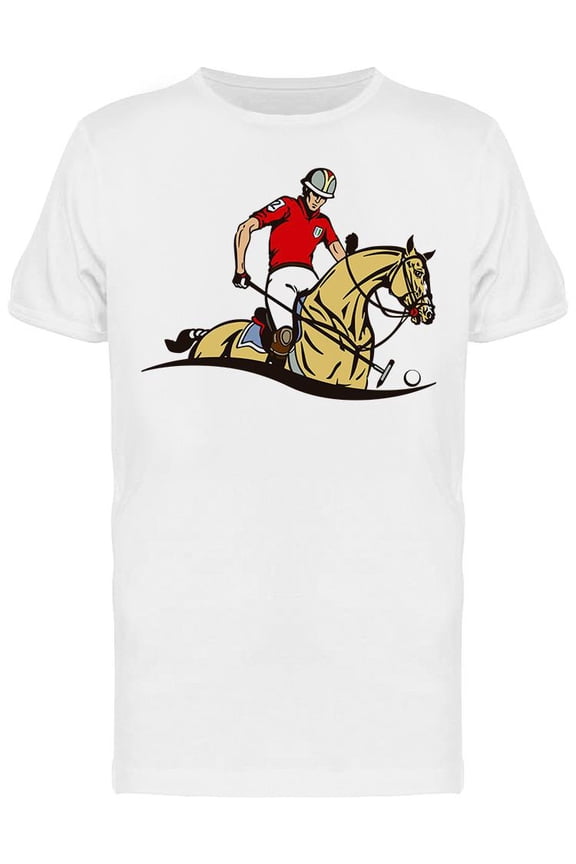 Equestrian Polo Player T-Shirt Men -Image by Shutterstock, Male Small