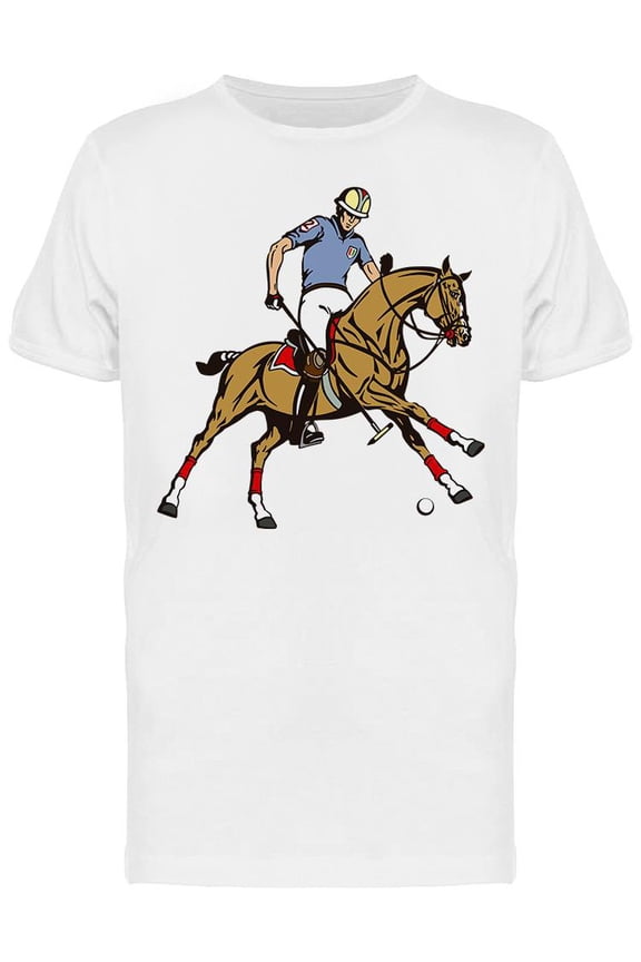 Equestrian Polo Sport Design T-Shirt Men -Image by Shutterstock, Male Small