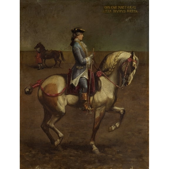 Equestrian Portrait Of Count Carlo Matteo Litta Biumi Resta Poster Print (18 x 24)