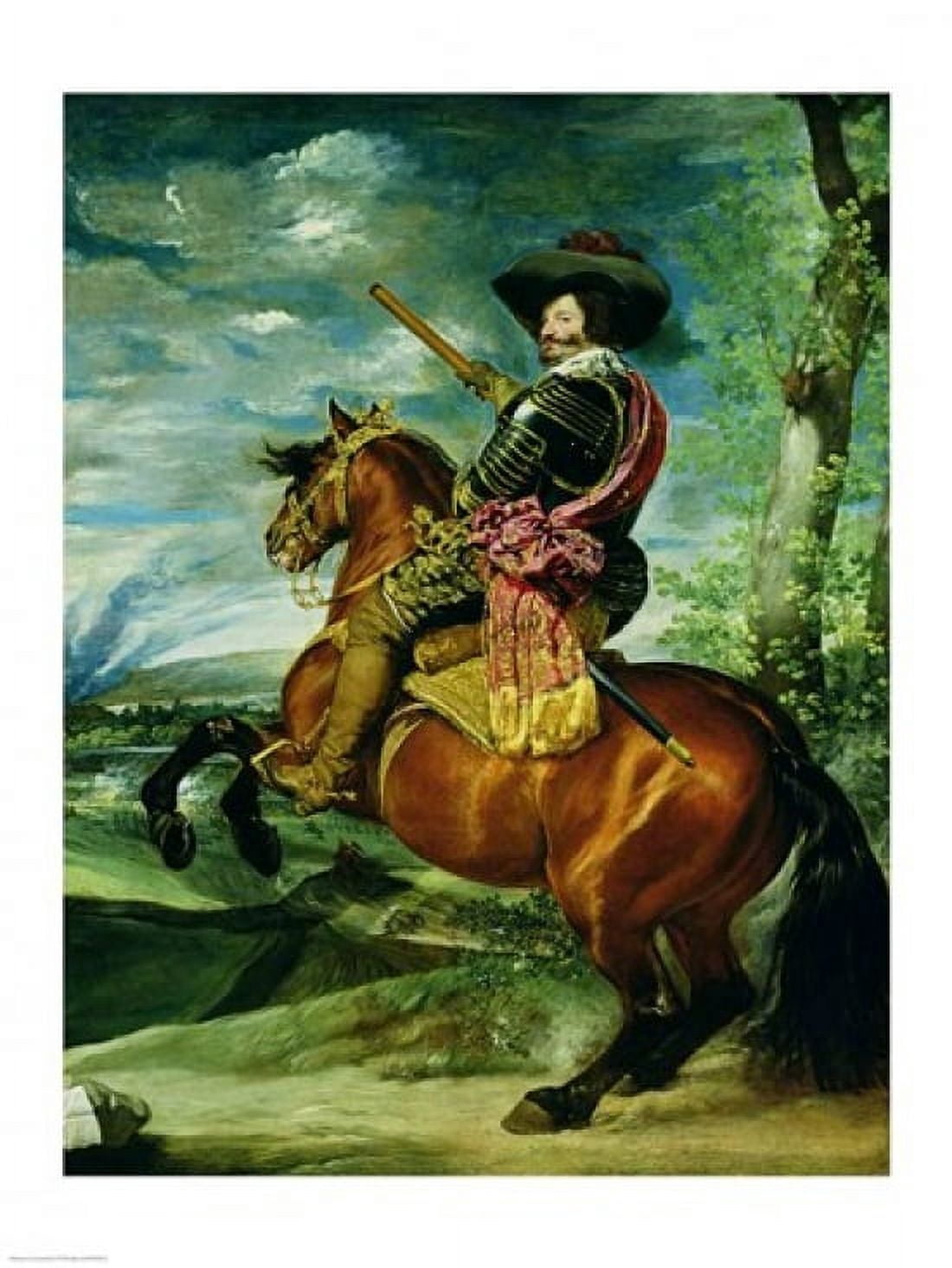 Equestrian Portrait of Don Gaspar de Guzman Canvas Art - Diego Velazquez (18 x 24)