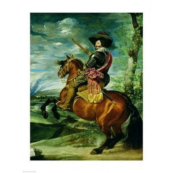 Equestrian Portrait of Don Gaspar de Guzman Poster Print by Diego Velazquez (18 x 24)