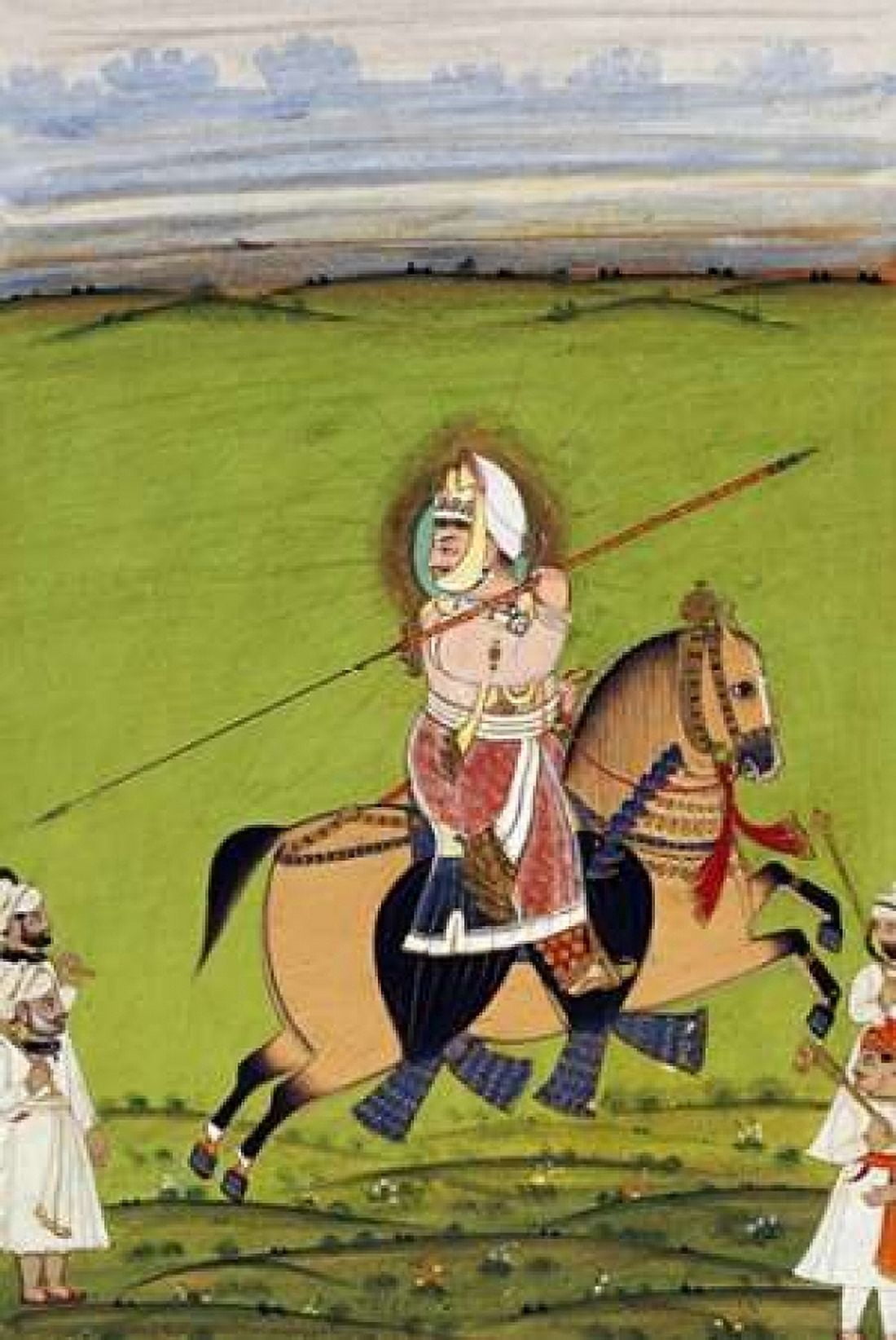 Equestrian Portrait of Maharana Jawan Singh Canvas Art - Tara Mewar (20 x 28)