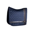 thumbnail image 1 of Equestrian Stockholm Dressage Saddle Pad Leather Deluxe Silver FULL, 1 of 4