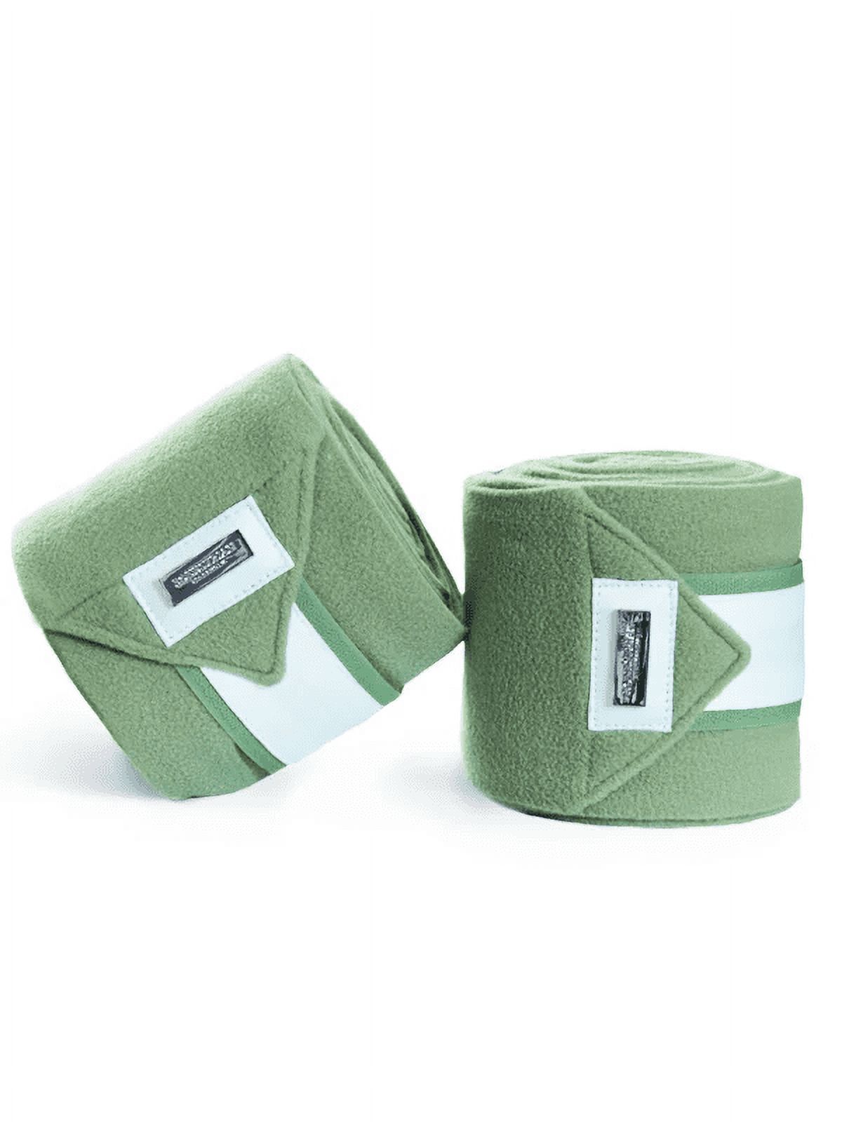 Equestrian Stockholm Fleece Bandages Pistachio White