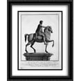 thumbnail image 1 of Equestrian statue of Marcus Aurelius 2x Matted 28x34 Large Black Ornate Framed Art Print by Piranesi, Giovanni Battista, 1 of 2