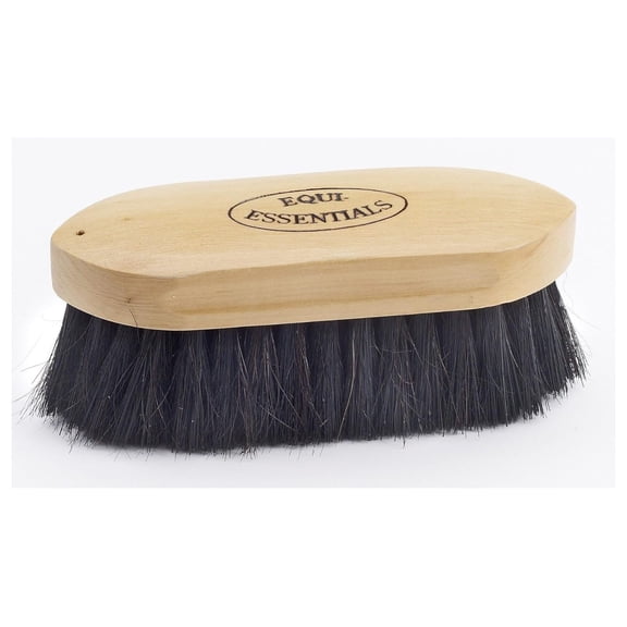 EquiWoodback Small Dandy/Harsh Hair Brush - Natural Bristles, Varnished Wood Back, Horse Grooming Brush