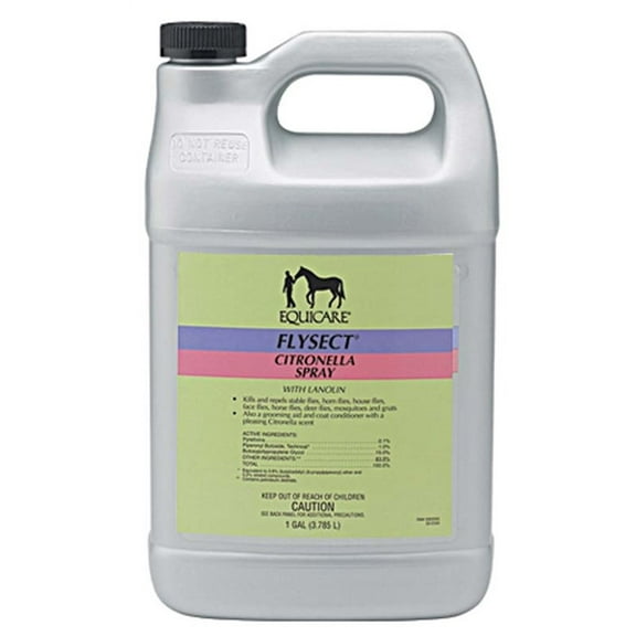 Equicare® Flysect® Citronella Spray with Lanolin 1 Gallon Refill Horses Equine