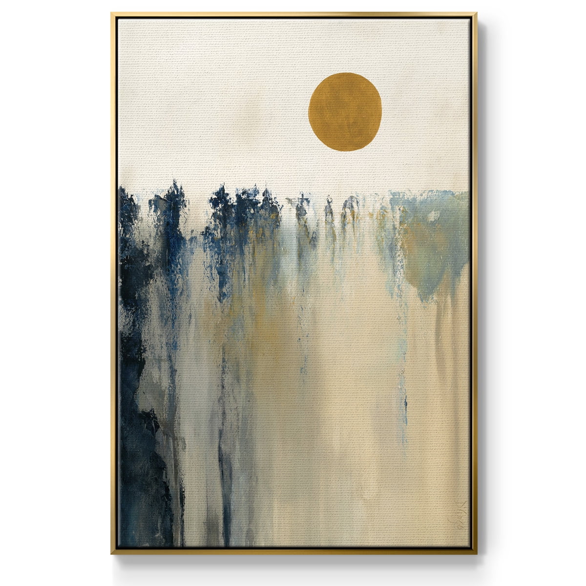 Equilibrium Framed Premium Gallery Wrapped Canvas - Ready to Hang - 17 x 25 - Gold Floating Frame
