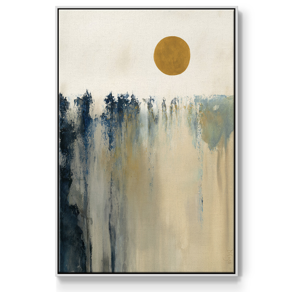 Equilibrium Framed Premium Gallery Wrapped Canvas - Ready to Hang - 17 x 25 - White Floating Frame