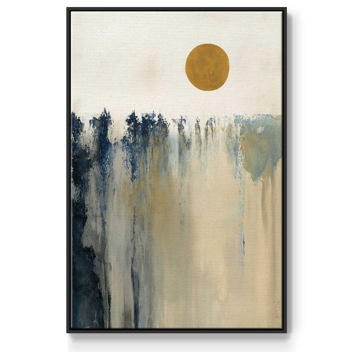 Equilibrium Framed Premium Gallery Wrapped Canvas - Ready to Hang - 27 x 41 - Black Floating Frame