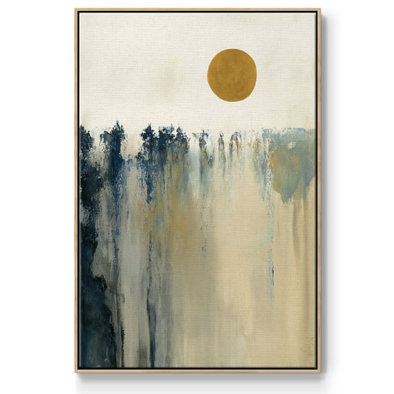 Equilibrium Framed Premium Gallery Wrapped Canvas - Ready to Hang - 27 x 41 - Natural Wood Floating Frame