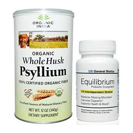 Equilibrium Probiotic and Whole Husk Psyllium Value Bundle of 1 Each