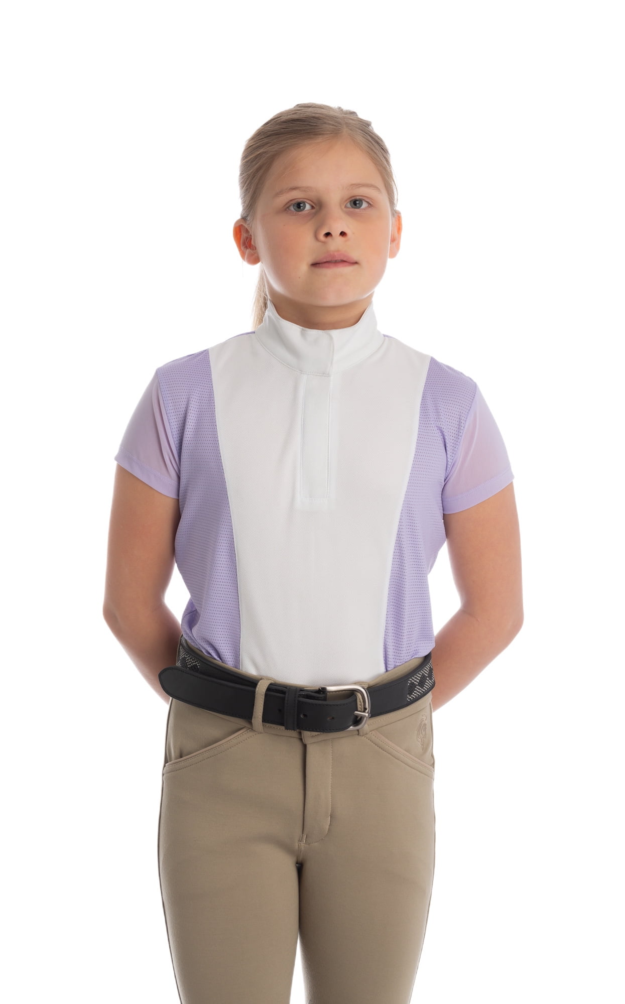 Equinavia Charlotte Kids Equestrian Short Sleeved Show Shirt with Cooling Mesh