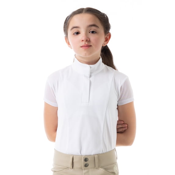 Equinavia Charlotte Kids Equestrian Short Sleeved Show Shirt with Cooling Mesh