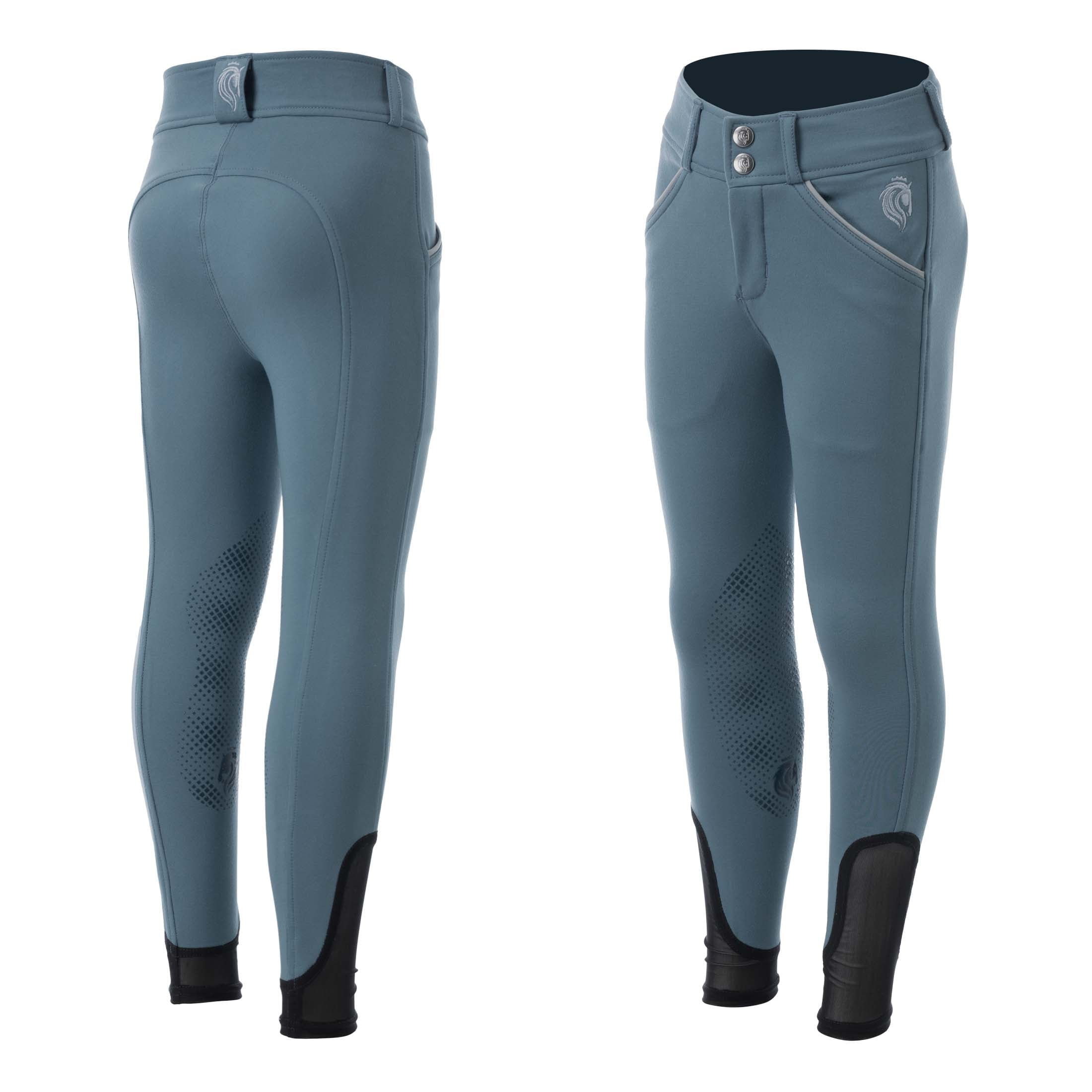 Equinavia Greta Kids Premium Equestrian Riding Pants | Silicone Knee Patch Breeches