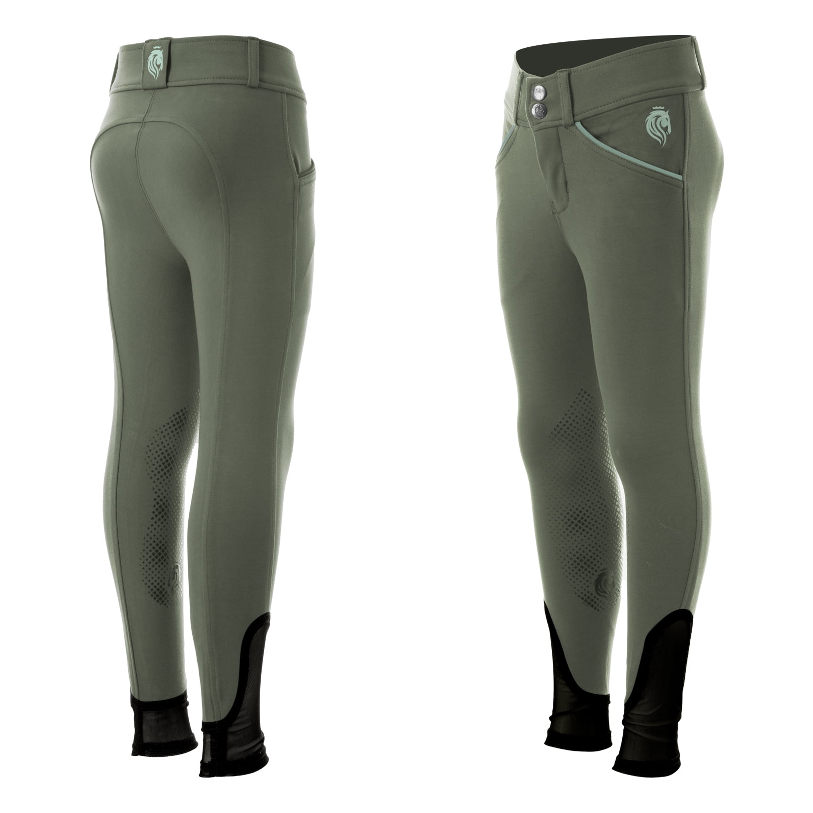 Equinavia Greta Kids Premium Equestrian Riding Pants | Silicone Knee Patch Breeches