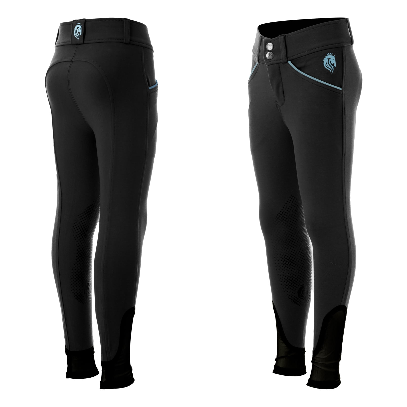 Equinavia Greta Kids Premium Equestrian Riding Pants | Silicone Knee Patch Breeches