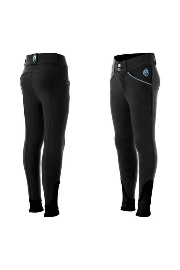 Greta Kids Premium Equestrian Riding Pants | Silicone Knee Patch Breeches