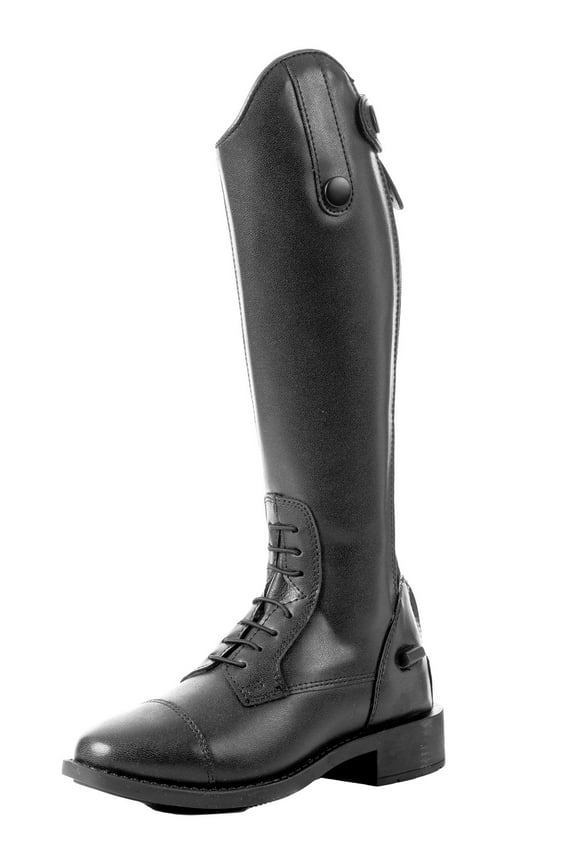 Kaia Kids Synthetic + Genuine Leather English Riding Tall Field Boots | Reusable Boot Shapers Included