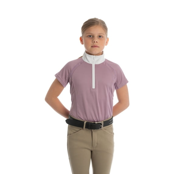 Equinavia Lotta Kids Equestrian Show Shirt - Short Sleeved Performance Shirt with Cooling Mesh