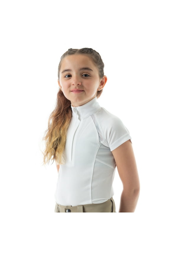 Lotta Kids Equestrian Show Shirt - Short Sleeved Performance Shirt with Cooling Mesh