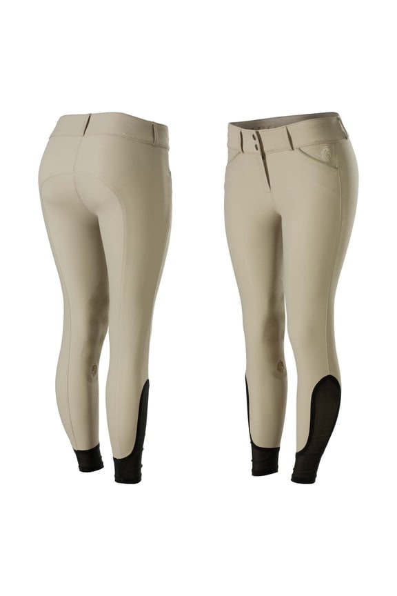 Maud Womens Mid Rise Silicone Knee Patch Breeches