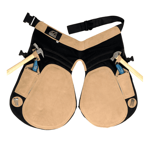 Equine Care Farrier Apron Chaps 2mm Leather, 500 GSM Canvas, 23" Length, 28-52" Waist