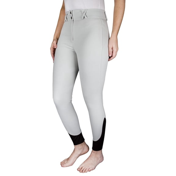 Equine Couture Charlotte Silicone Full Seat Breech- Light Gray- 30