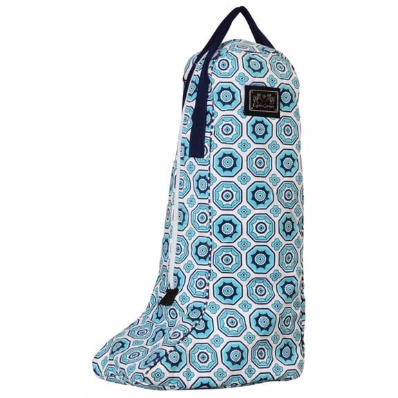 Equine Couture Geometric Kelsey Aqua Equestrian Boot Bag 110561-62